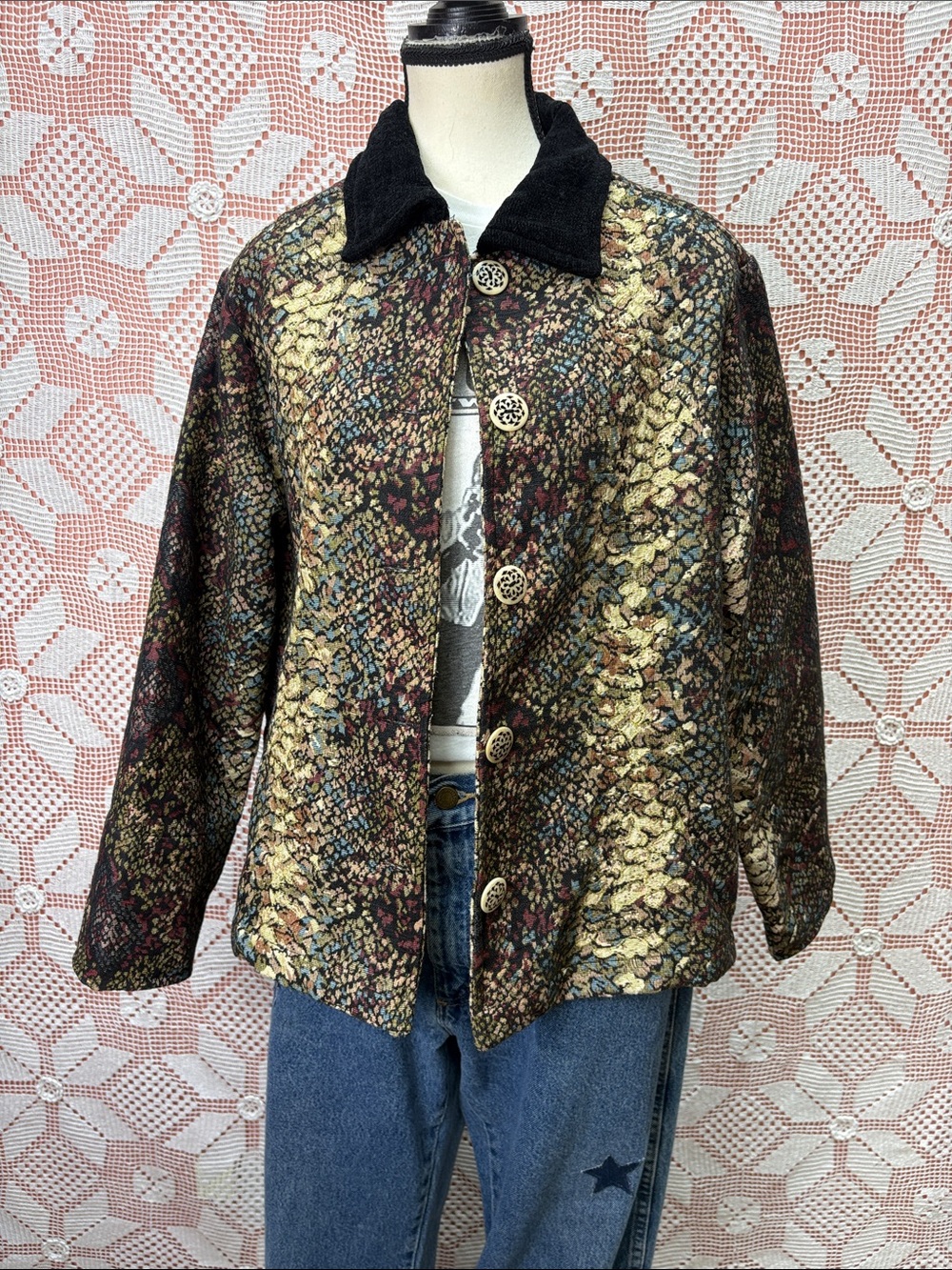 Vintage Passion Tapestry Jacket Size L